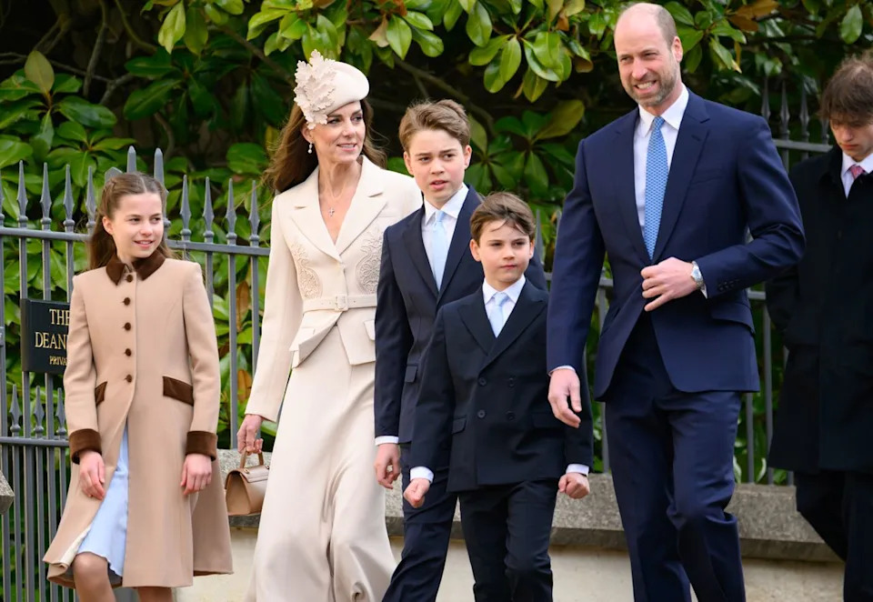 Catherine, Princess of Wales and her family attend the 2026 Easter Matins Service at St George's Chapel on April 05, 2026.Credit: Getty Images