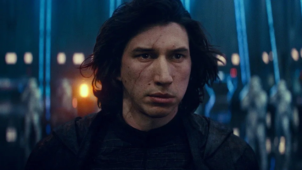 Adam Driver as Kylo Ren in Star Wars: The Rise of Skywalker.