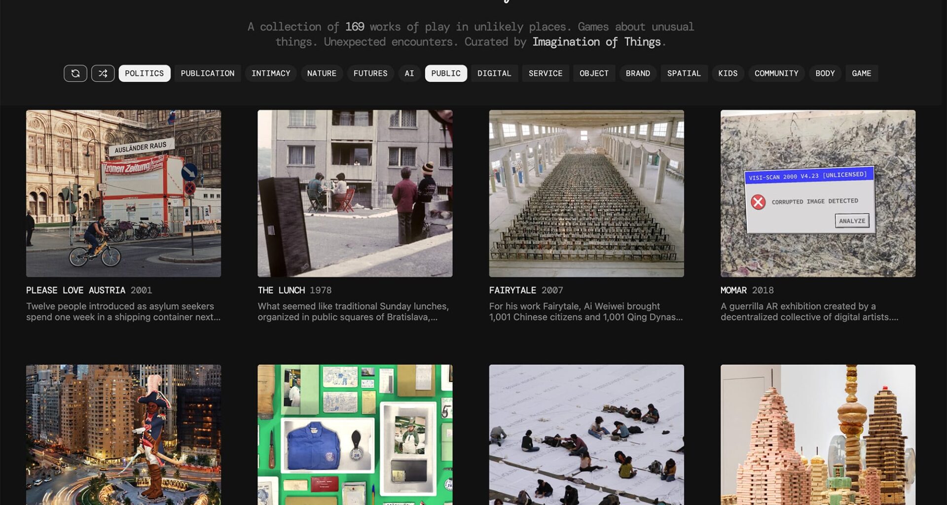 a screengrab of the archive