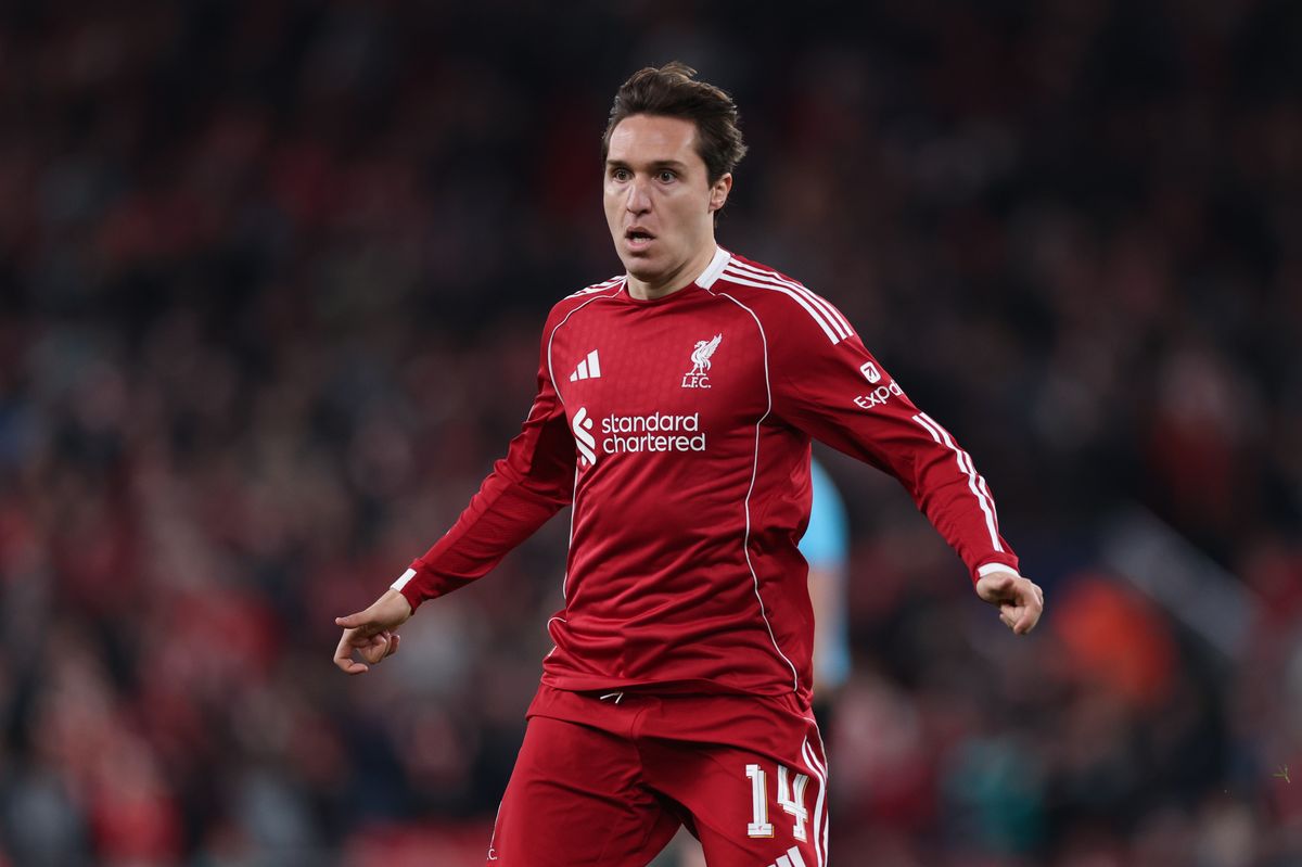 Federico Chiesa of Liverpool during the UEFA Champions League 2025/26 Round of 16 Second Leg match between Liverpool FC and Galatasaray SK
