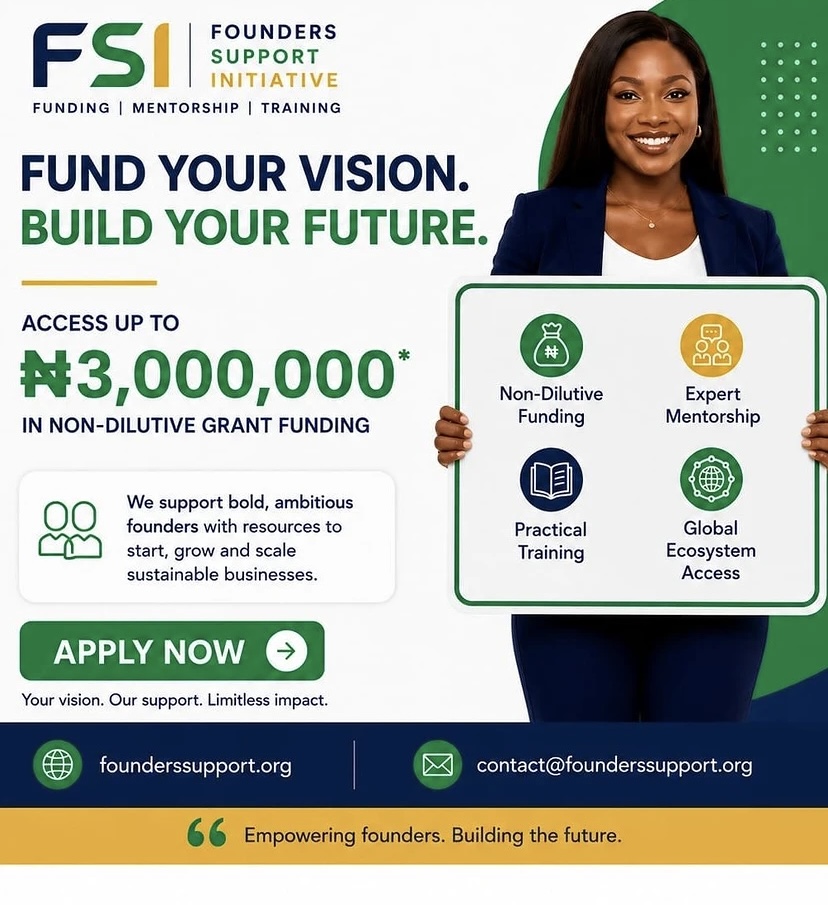 Call for Applications: Founders Support Initiative (FSI) 2026 Cohort ( Up
