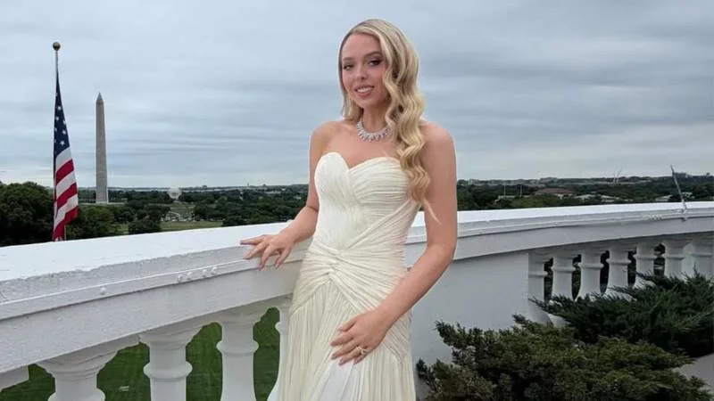 Tiffany Trump attended the April 28 royal dinner in a pastel yellow strapless gown featuring a sweetheart neckline. By: Instagram/tiffanytrump