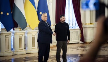 Viktor Orbán and Volodymyr Zelenskyy in Kyiv on 2 July 2024