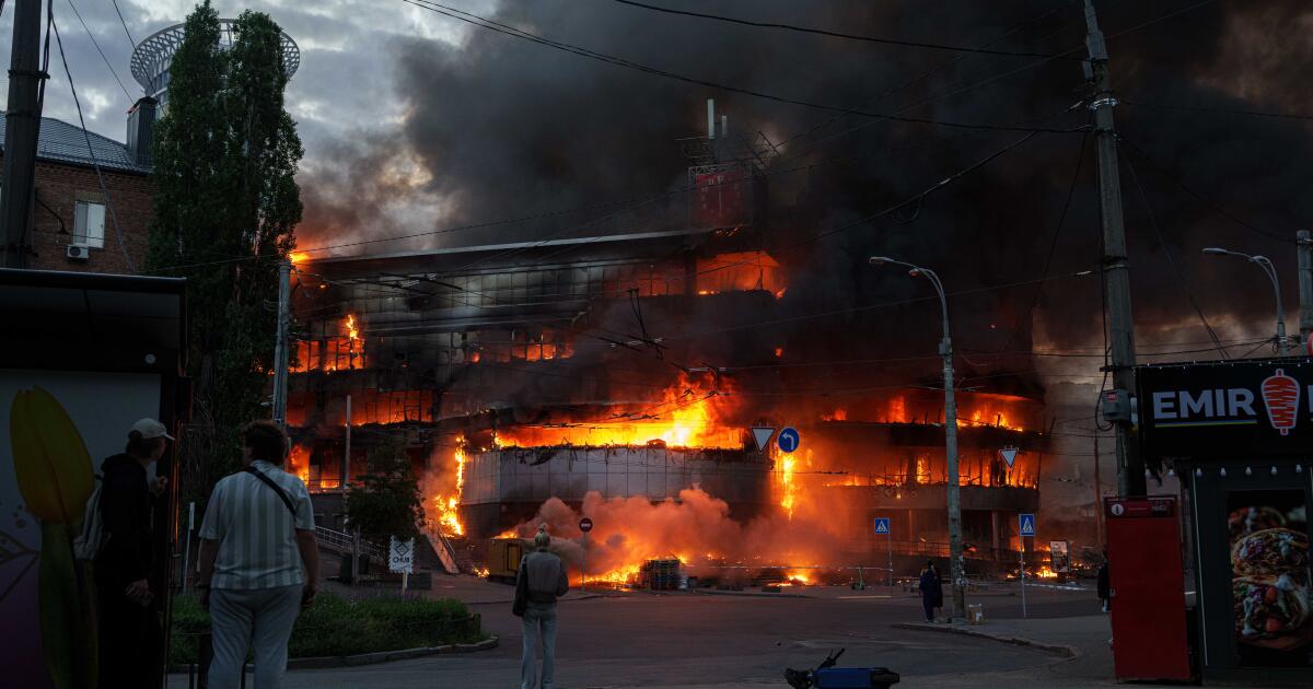 Russia uses hypersonic missile in a mass attack on Kyiv, Ukraine says