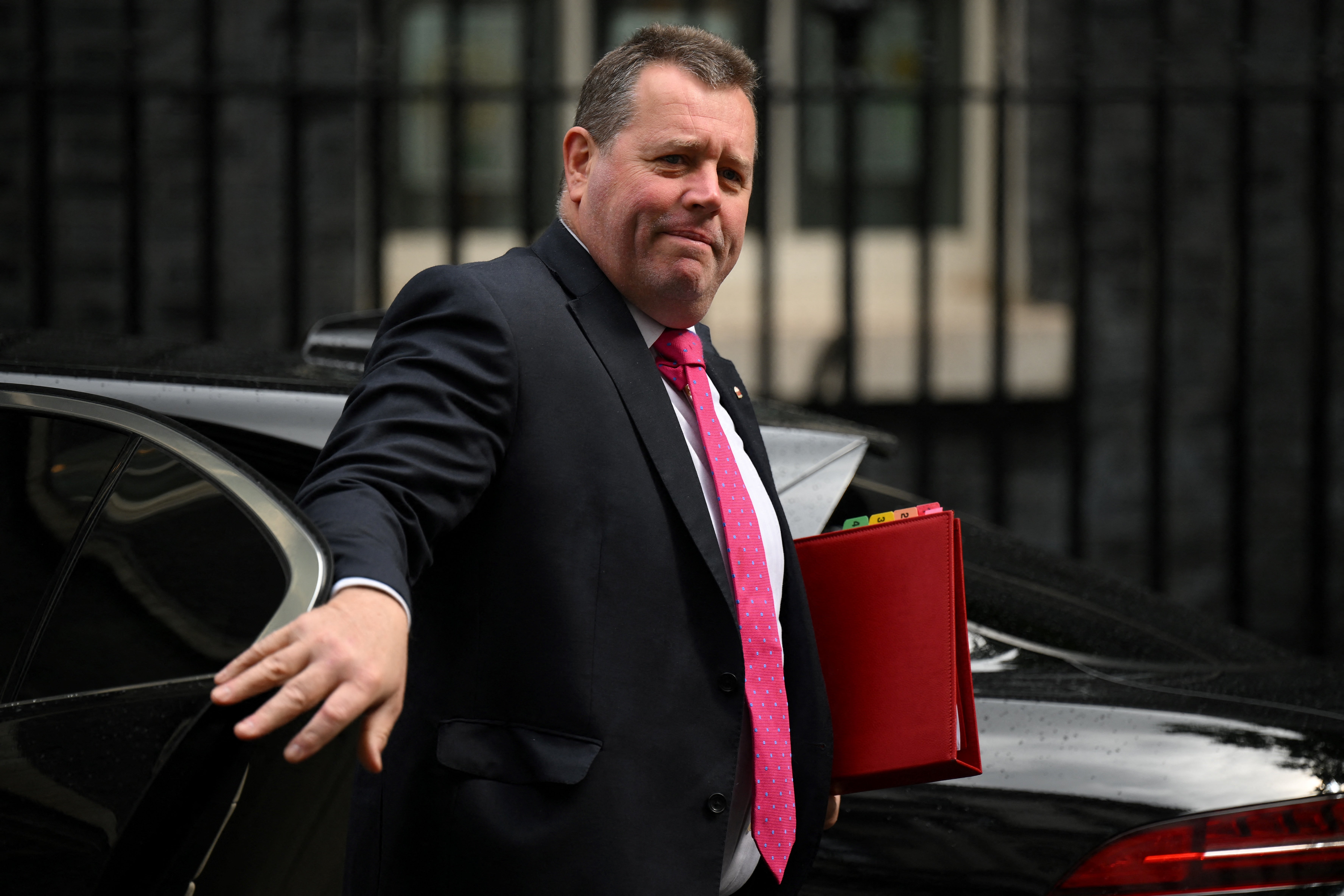 Chief whip Mark Spencer arrives to attend a cabinet meeting at 10 Downing Street in 2022