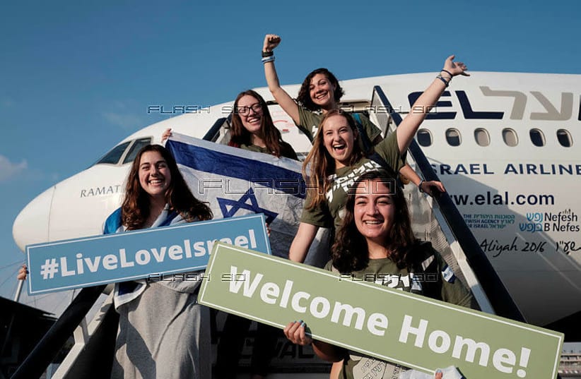 A group makes aliyah