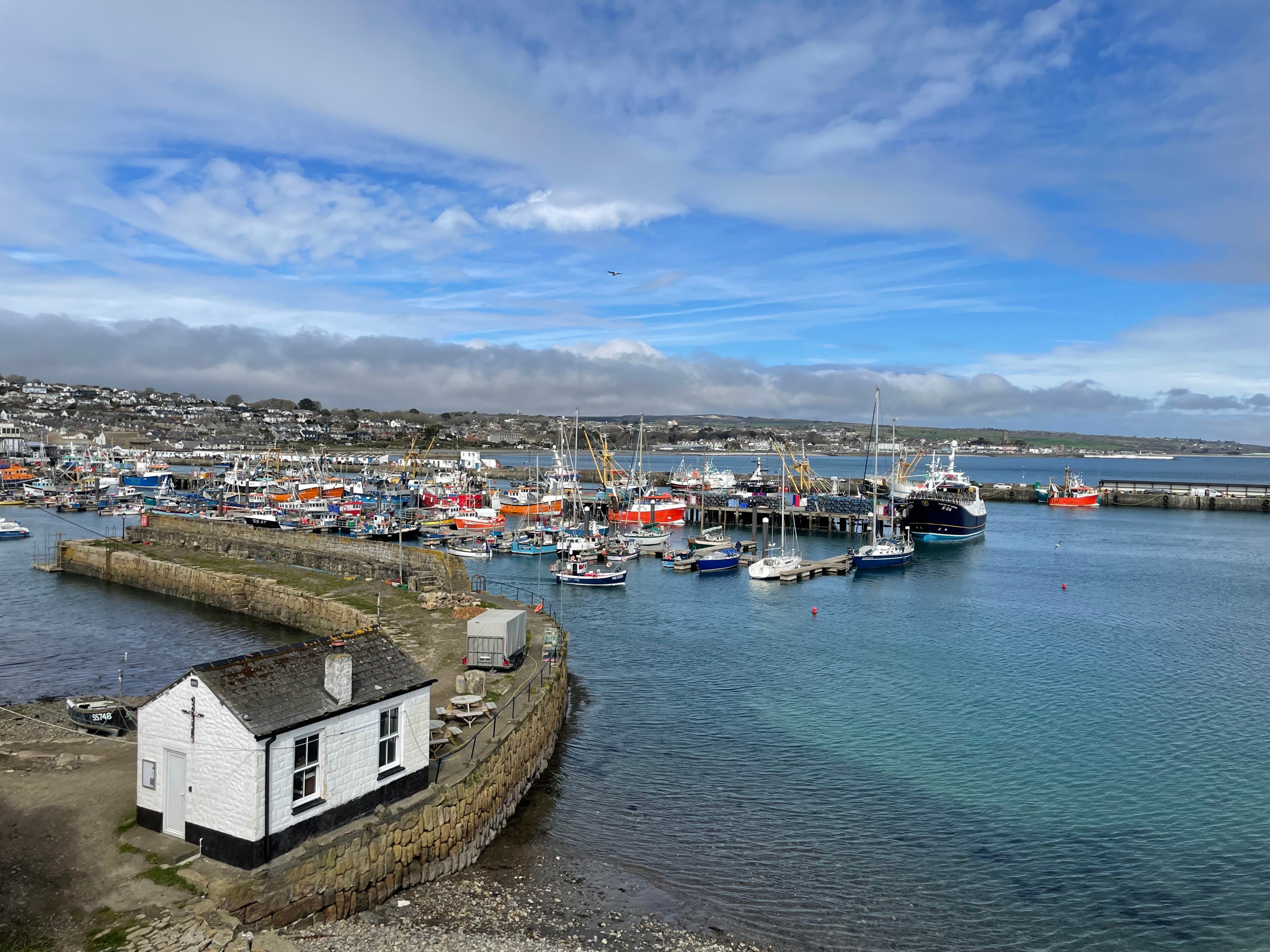 Newlyn Harbour is the largest fishing port in Cornwall