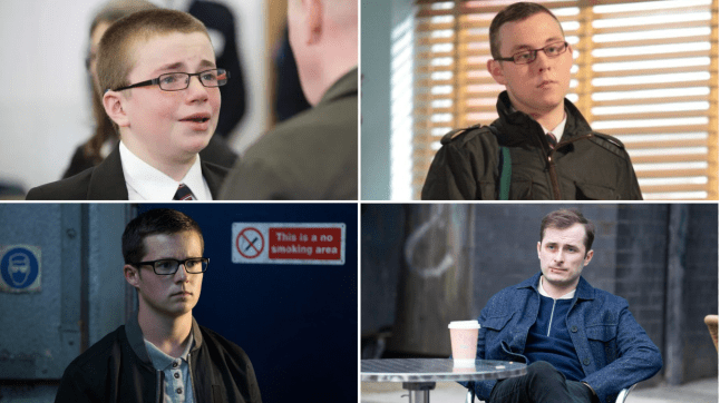 A composite image of Charlie Jones, Joshua Pascoe, Harry Reid and Max Bowden as Ben Mitchell
