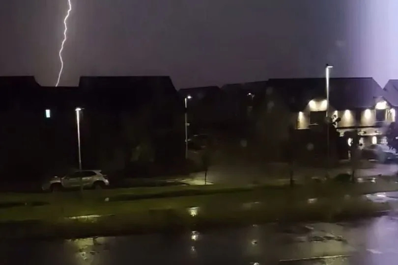 This lightning strike lit up the skies in Gilmerton