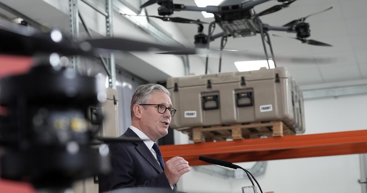 Britain sets out a plan for future defense with a focus on drones and a fight over money