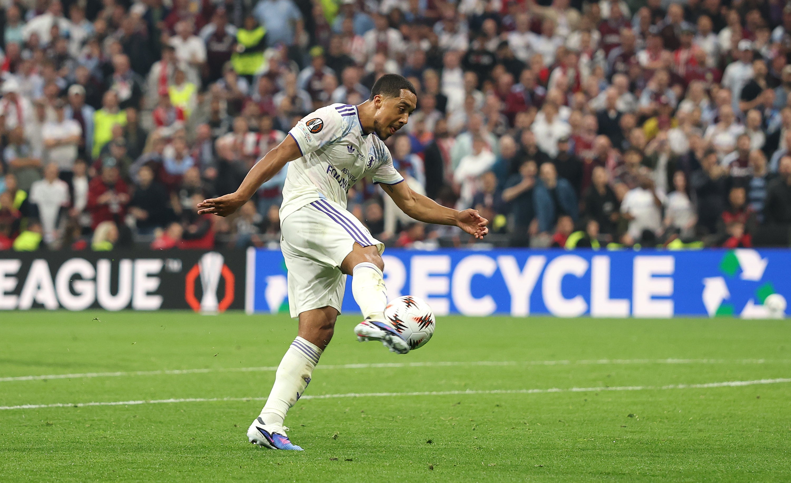 Youri Tielemans scored for Aston Villa in the Europa League final