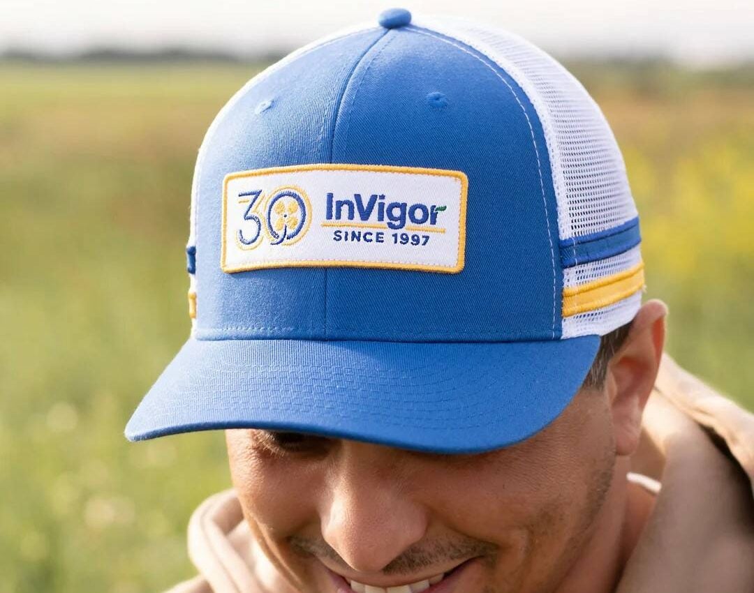 InVigor 30 trucker hat part of the collab. Saved from Prairie Proud website