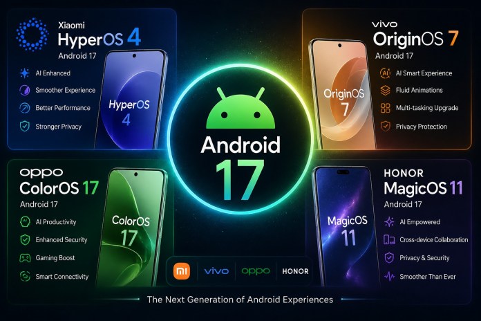 Android 17 Rollout Timeline Leaked - HyperOS 4, OriginOS 7, ColorOS 17 & MagicOS 11 Expected to Debut From August