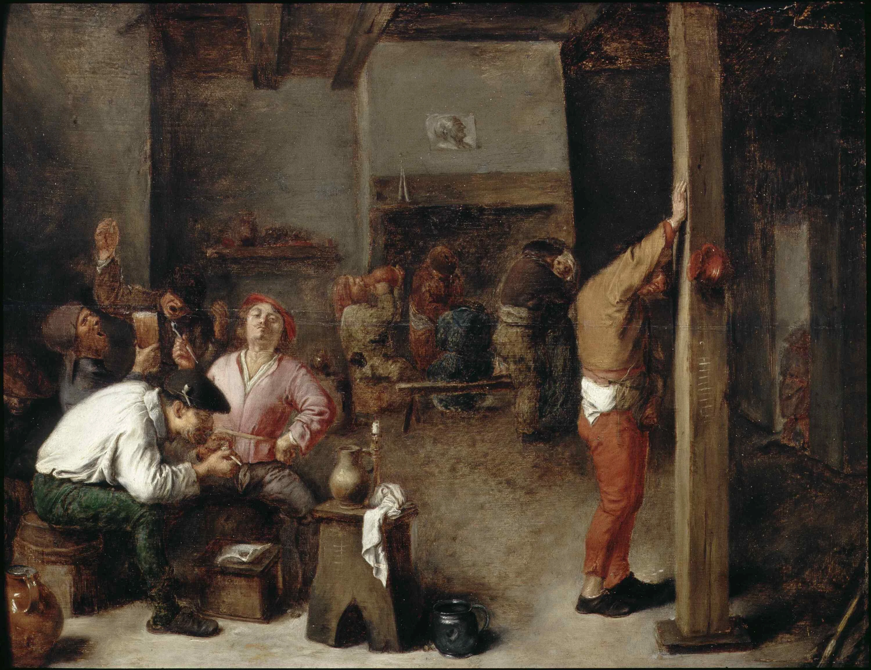 Adriaen Brouwer, ‘Interior of a Tavern’, c.1630,