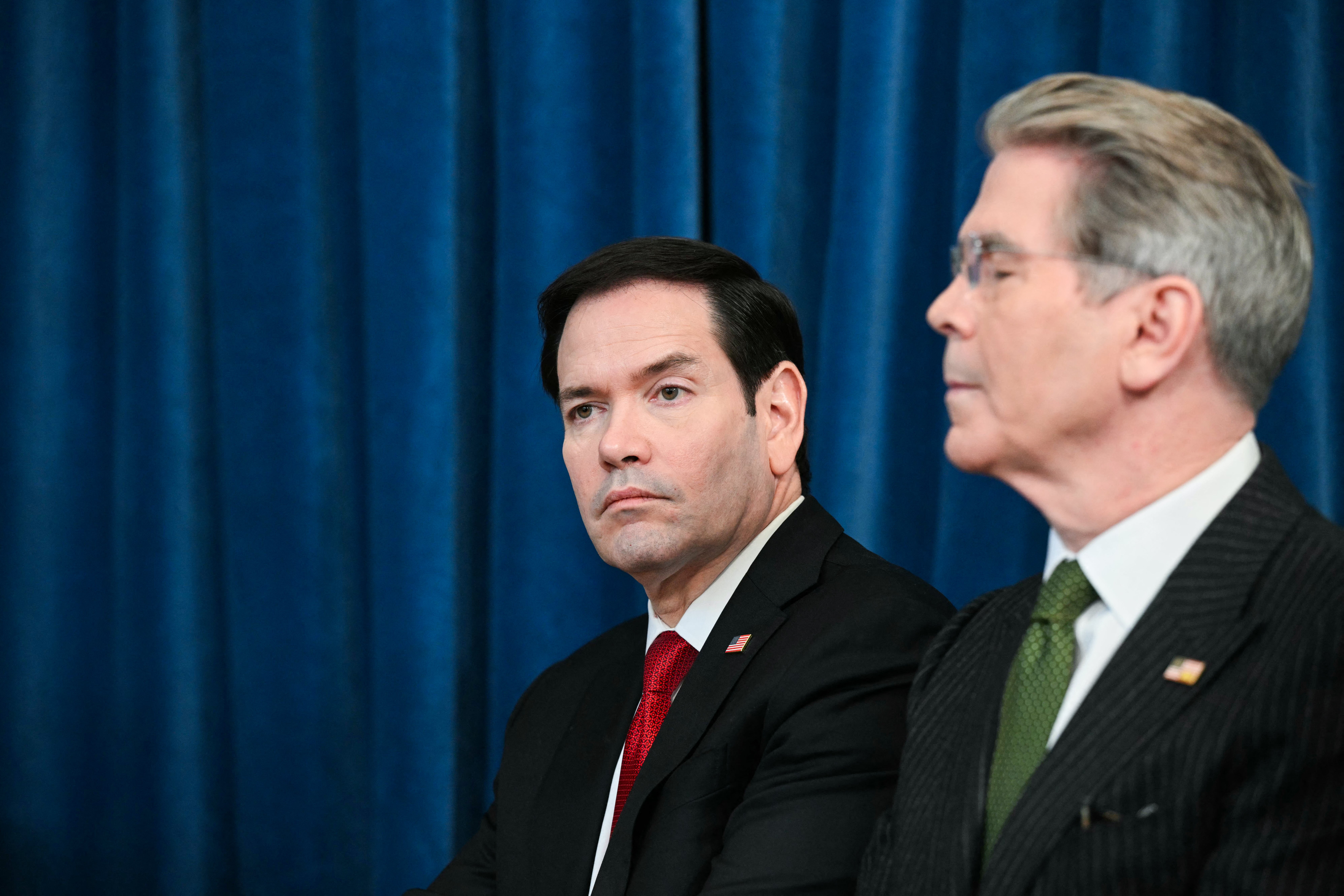 US Secretary of State Marco Rubio (left) and US Secretary of Treasury Scott Bessent (right) have stated their optimism that a deal is close