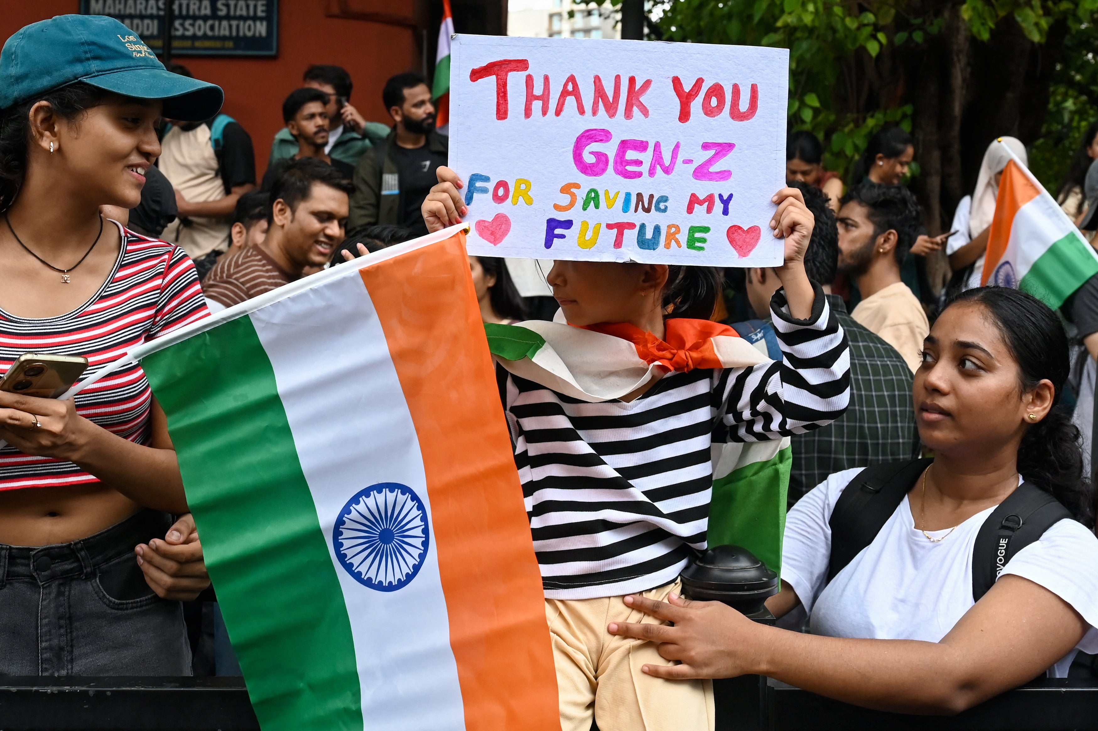 ‘Something is broken for our generation, and it’s happening all over the world’: India’s protests, pictured here, have the support of students in the UK
