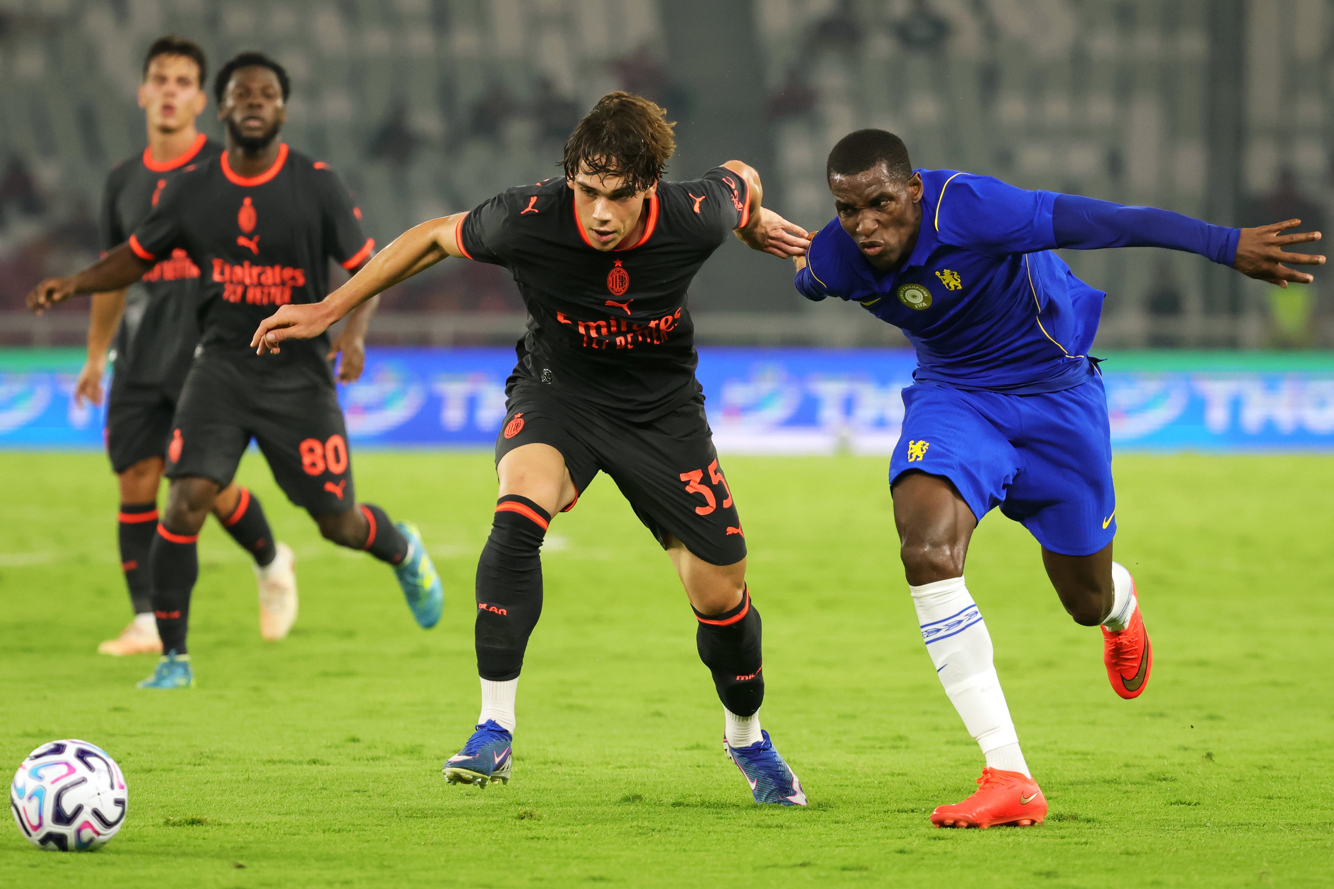 Nicolas Jackson in action for Chelsea in pre-season
