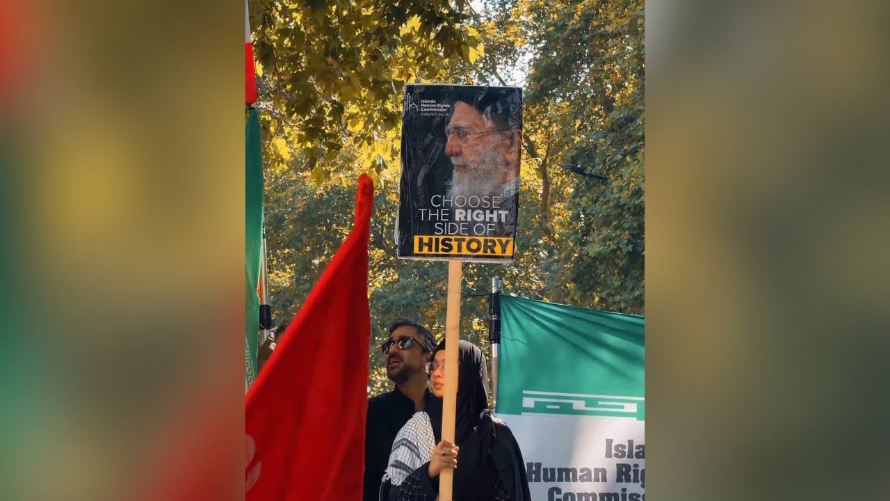 Open displays of support for the Islamic regime in Iran were seen throughout Sunday's Arbaeen Procession in London, August 9, 2026.