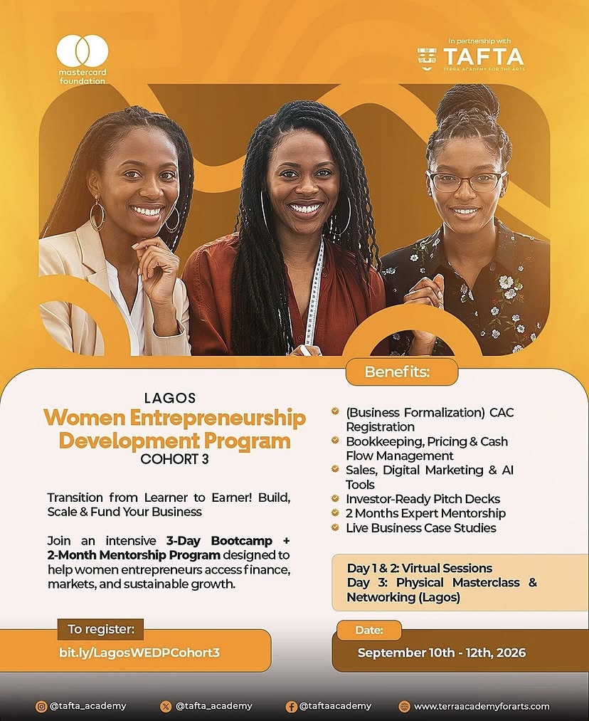 Call For Applications: Mastercard x TAFTA Women Entrepreneurs Development