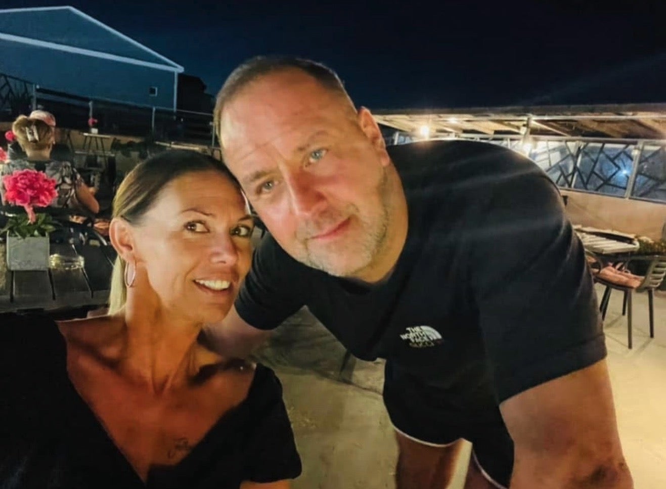 Lisa Fryett with her partner, Simon Batchelor