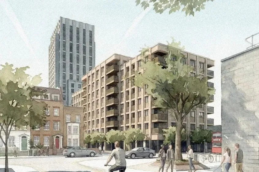 Fourfoursix submits plans for 23-storey co-living tower in east London