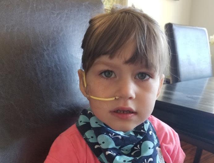 Charleigh Pollock, 3, was diagnosed with CLN2 disease in mid-May, after suffering her first seizure eight months ago.