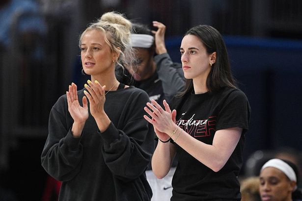 Sophie Cunningham and Caitlin Clark