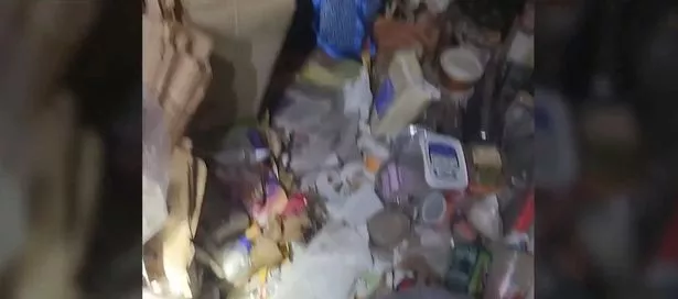 Rubbish piled up at the property