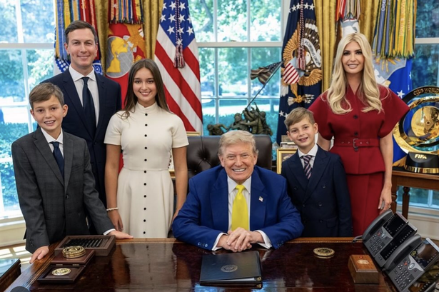 Ivanka Trump with family and dad, Donald Trump