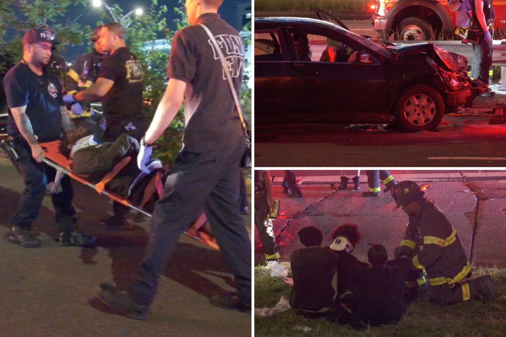 Scooter passenger clinging to life after NYC crash