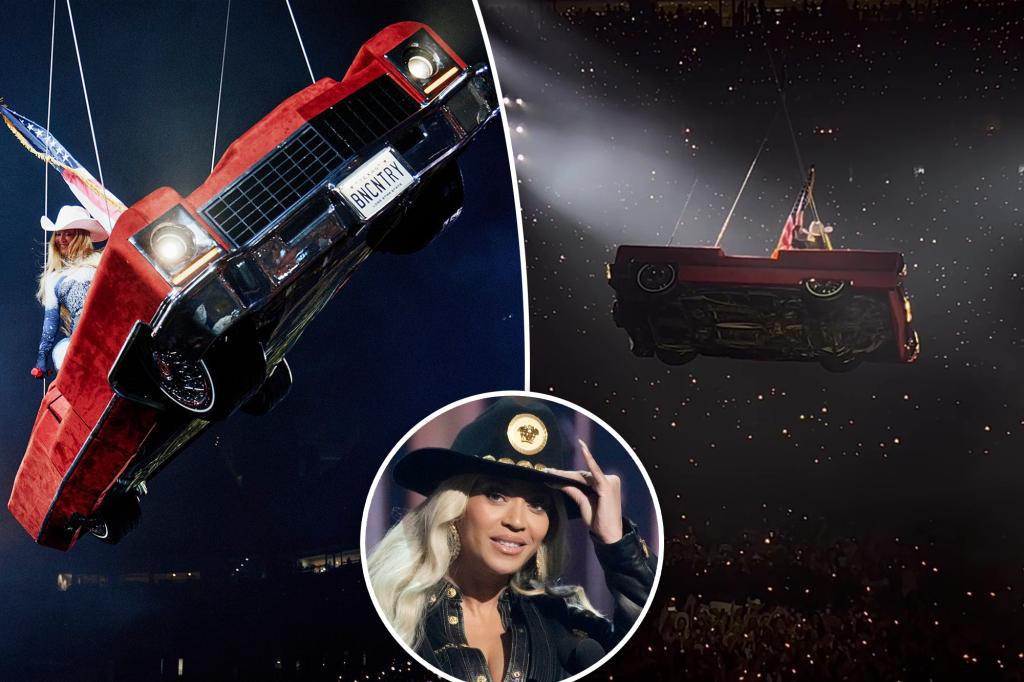 Beyoncé gets stuck midair during Houston 'Cowboy Carter' tour performance