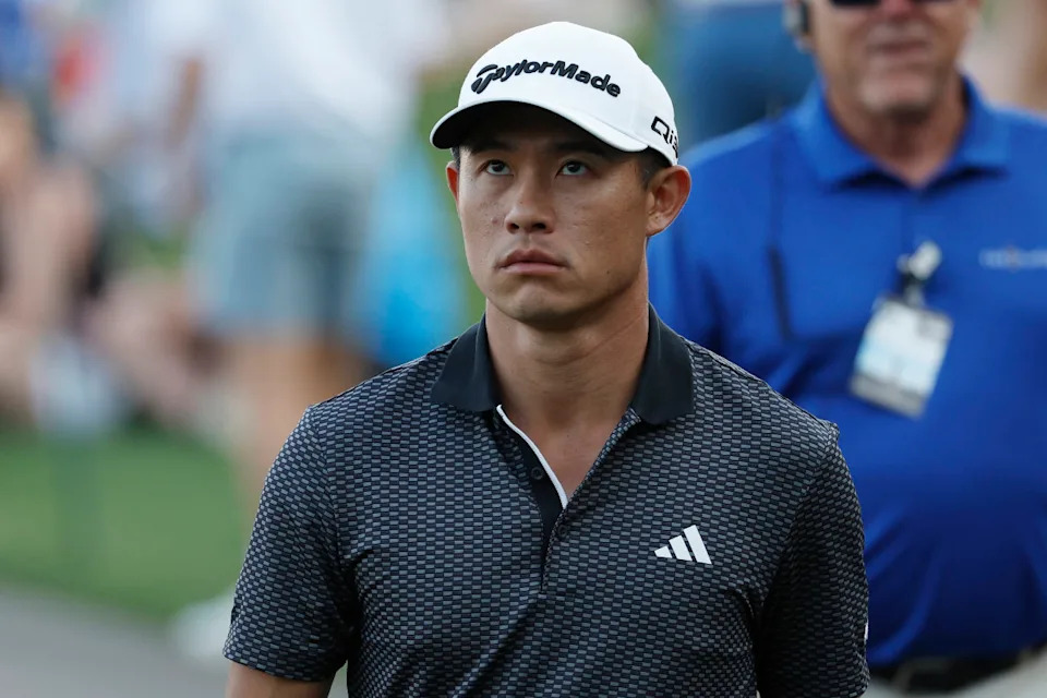 Mar 15, 2025; Ponte Vedra Beach, Florida, USA; Collin Morikawa walks to the seventeenth hole during the third round of The Players Championship golf tournament. Mandatory Credit: Jeff Swinger-Imagn Images Jeff Swinger-Imagn Images