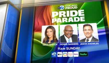 ABC7 Chicago to celebrate 2025 Pride Parade with live broadcast Sunday; Tanja Babich, Hosea Sanders, Jason Knowles to host