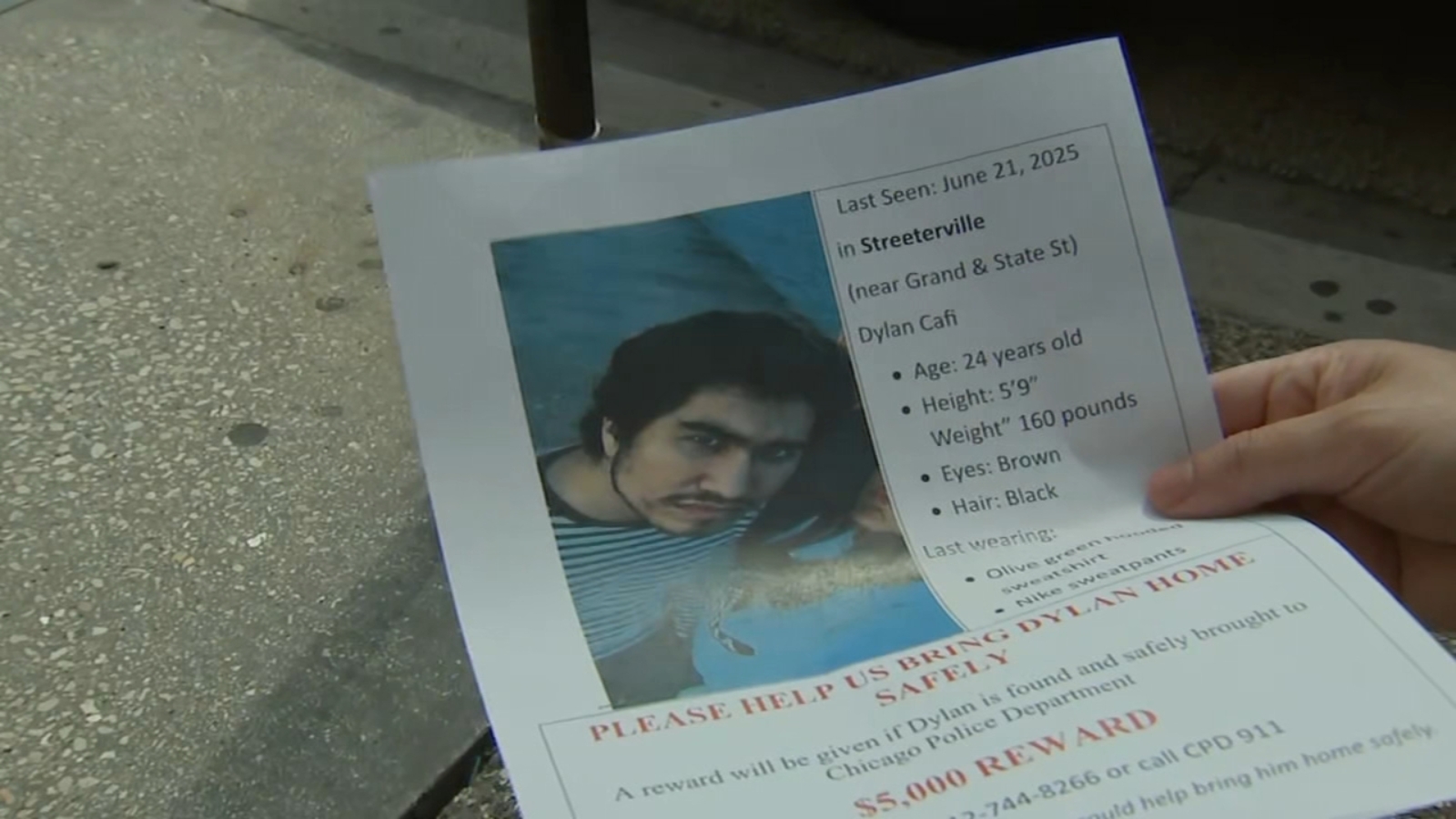 Search underway for Dylan Cafi, missing person last seen near State and Grand in Streeterville, Chicago