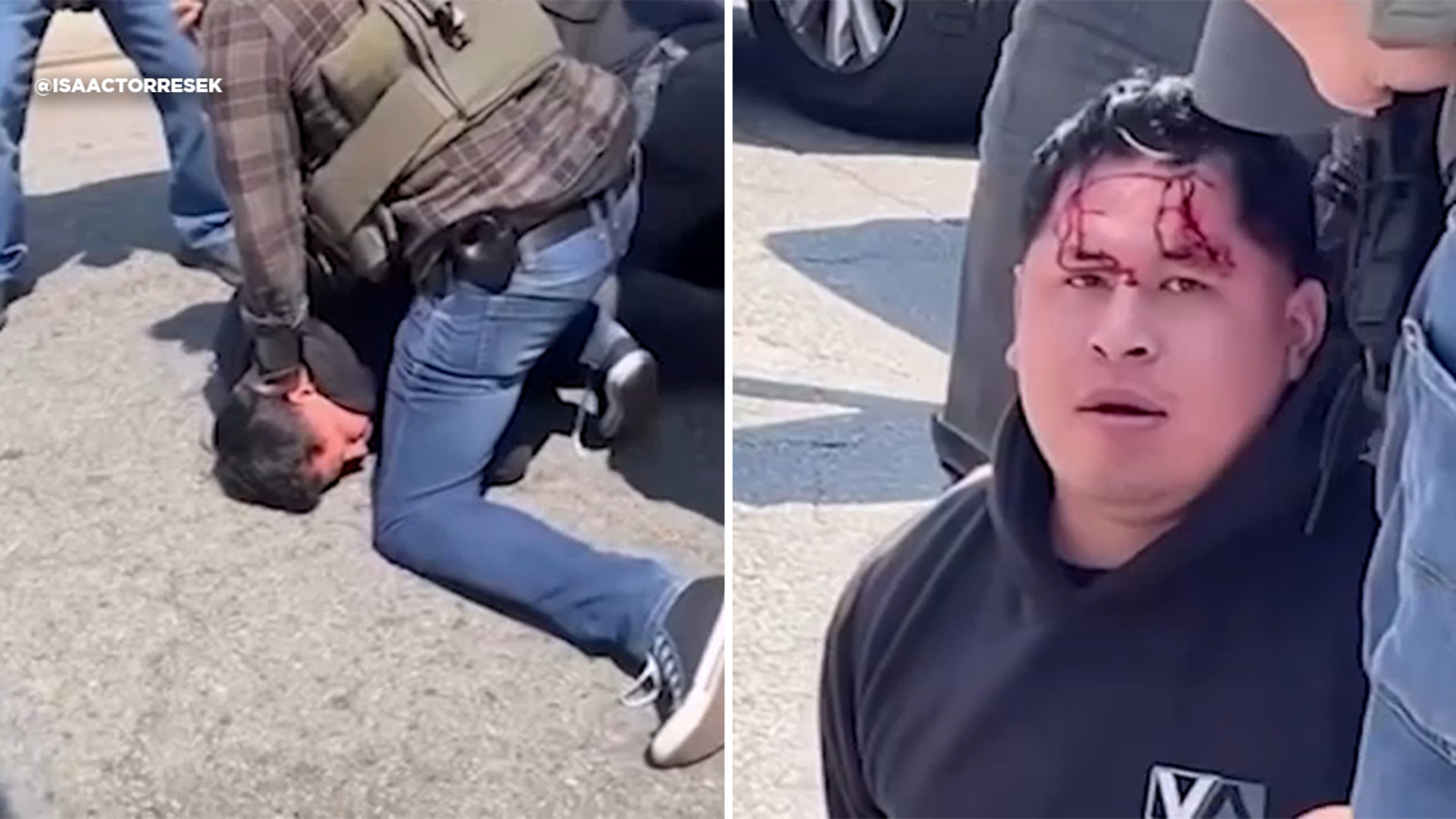 Video shows La Puente man bleeding while being detained during apparent raid by federal agents