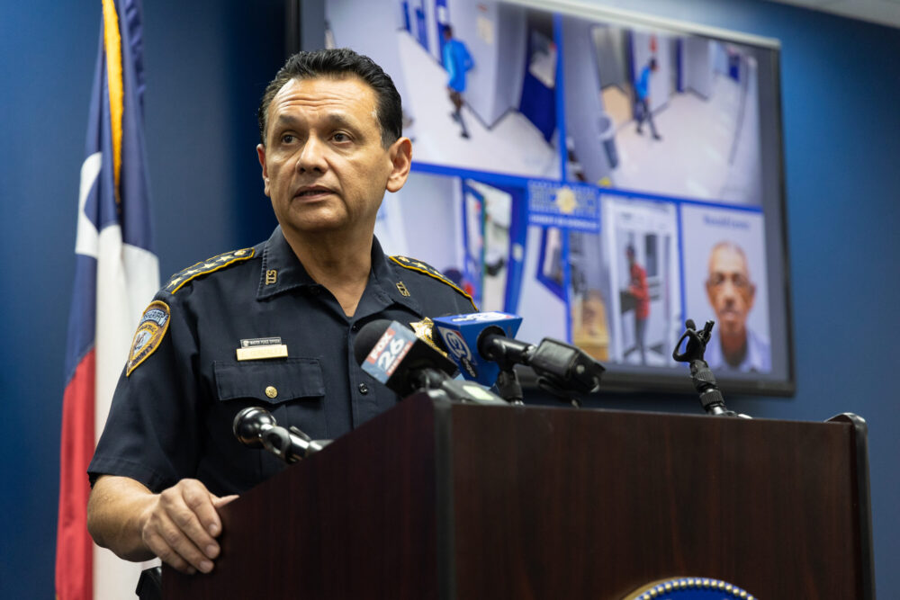 During a press conference on Nov. 20, 2023, Sheriff Ed Gonzalez spoke about the arrest of Ronald Lewis, a Houston attorney who allegedly smuggling drug-laced papers into the Harris County Jail.