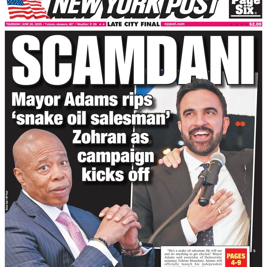 NY Post Cover for June 26, 2025