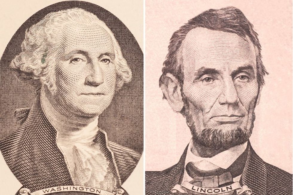 president washington, president lincoln, u.s. presidents
