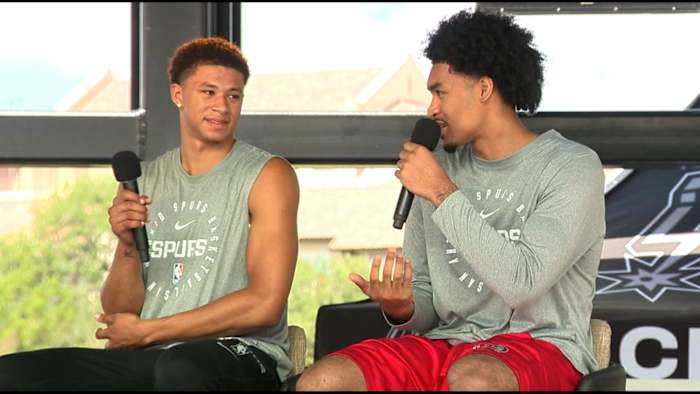 San Antonio Spurs introduce 2025 NBA Draft selections, Dylan Harper and Carter Bryant