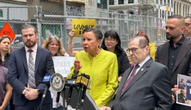 Velázquez Leads 'No Masks for ICE Act' Rally at NYC Field Office