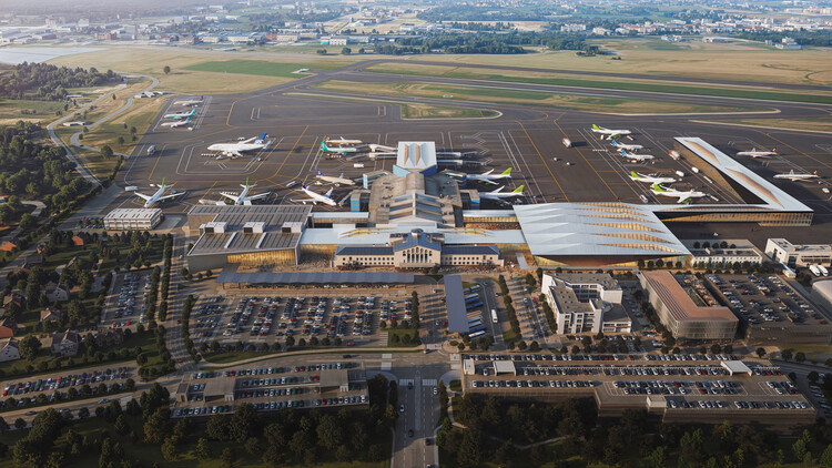 Zaha Hadid Architects Wins Competition for New Arrivals Terminal at Vilnius Airport, Lithuania - Image 2 of 8