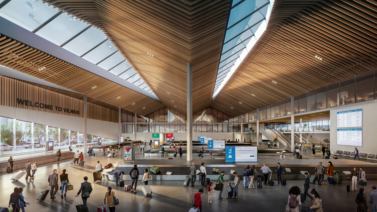Zaha Hadid Architects Wins Competition for New Arrivals Terminal at Vilnius Airport, Lithuania - Image 4 of 8