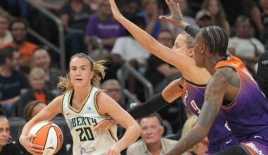 Liberty doomed by first-half slump, fall to Phoenix’s 3-point barrage
