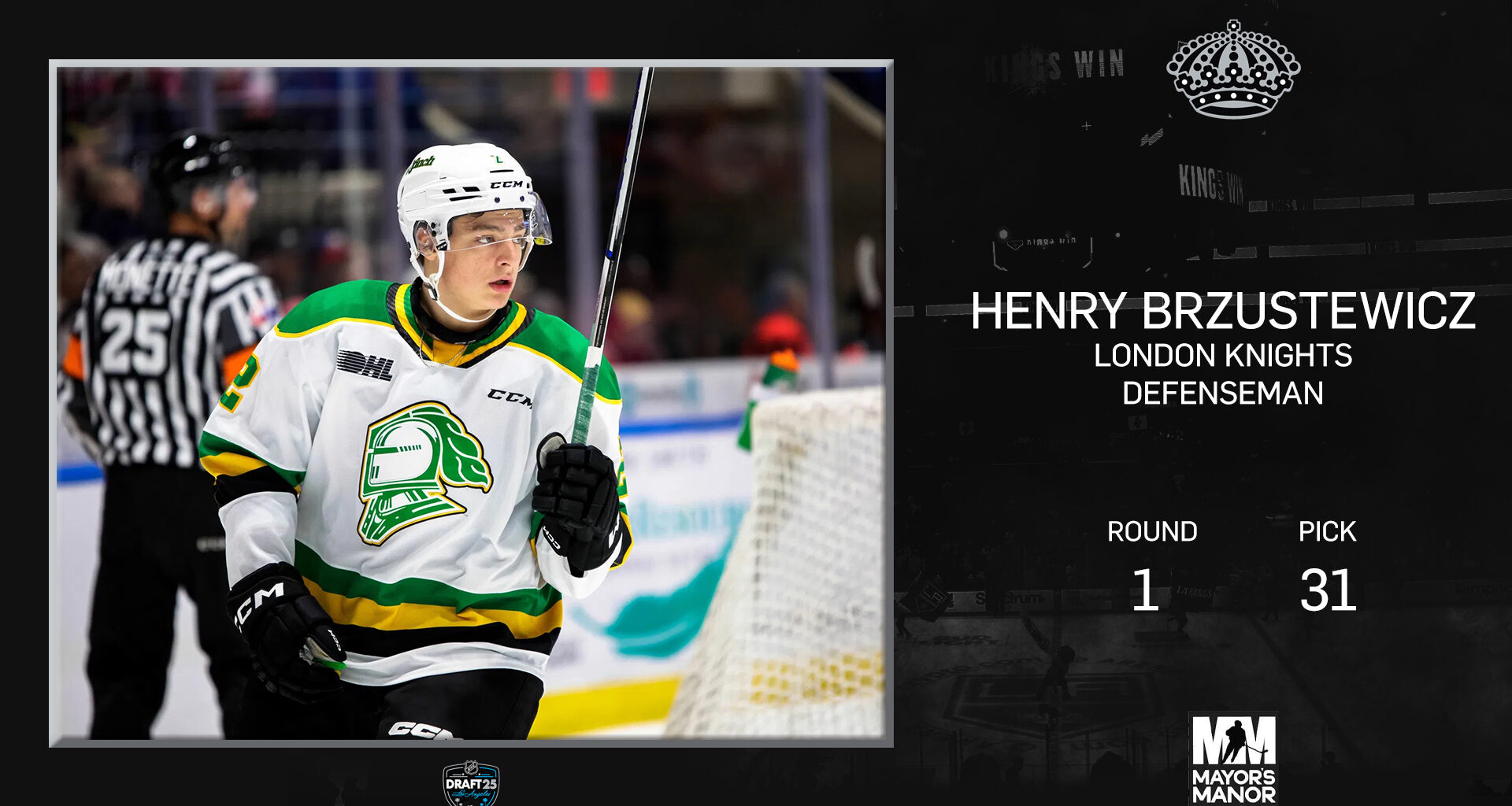LA Kings Select Henry Brzustewicz No. 31– What You Need to Know