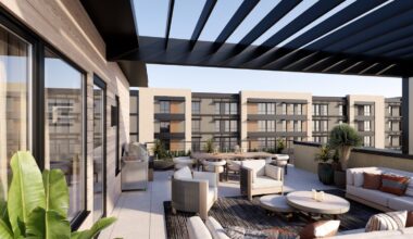 A rendering of a rooftop view at the Atavia luxury condominiums in Scottsdale.