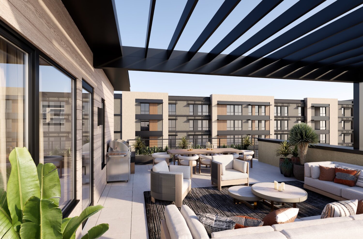 A rendering of a rooftop view at the Atavia luxury condominiums in Scottsdale.