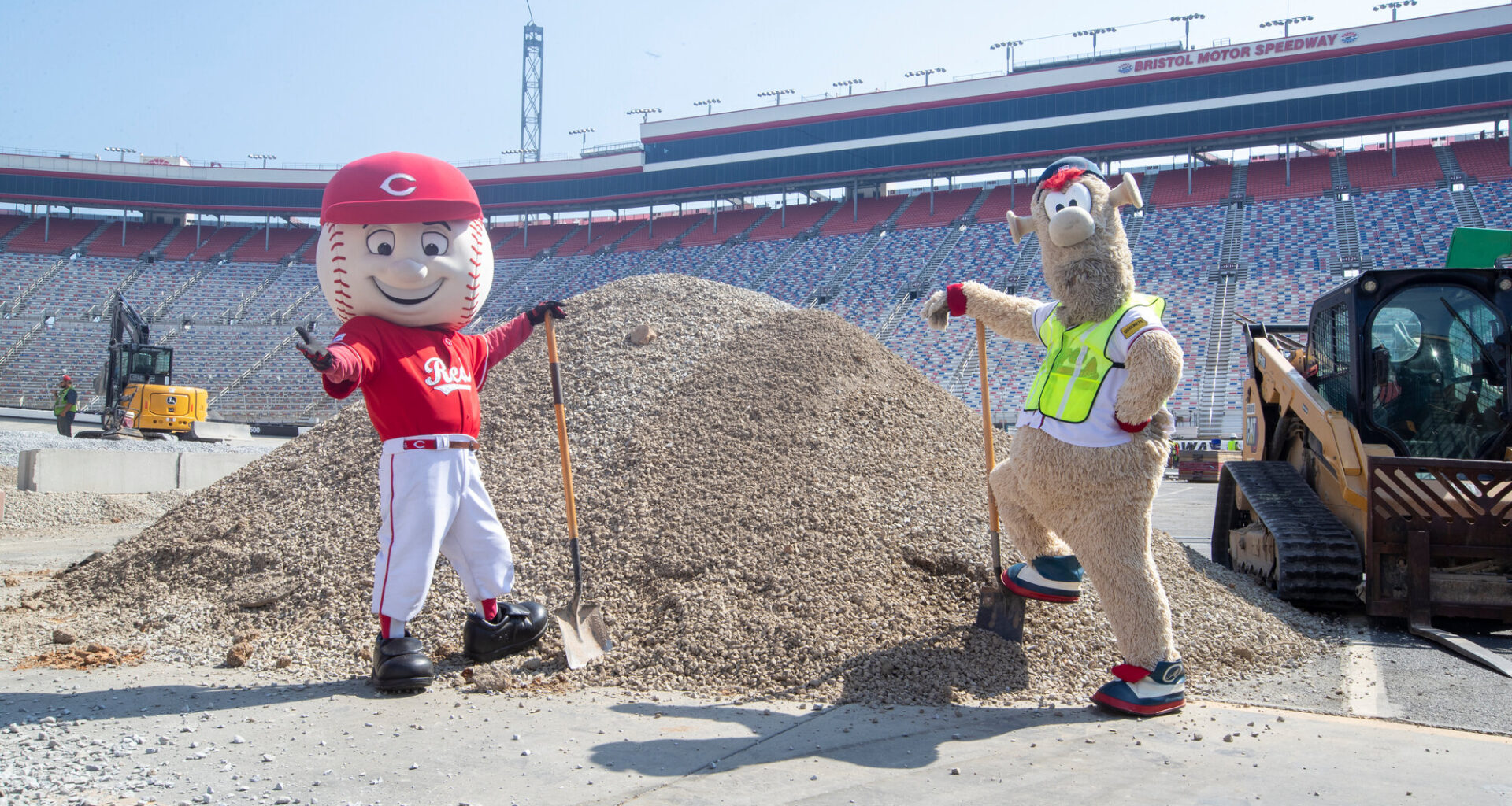 MLB Speedway Classic Open House Event marking the construction of a baseball field at Bristol Motor Speedway in Bristol, Tennessee, on Tuesday, June 24, 2025.