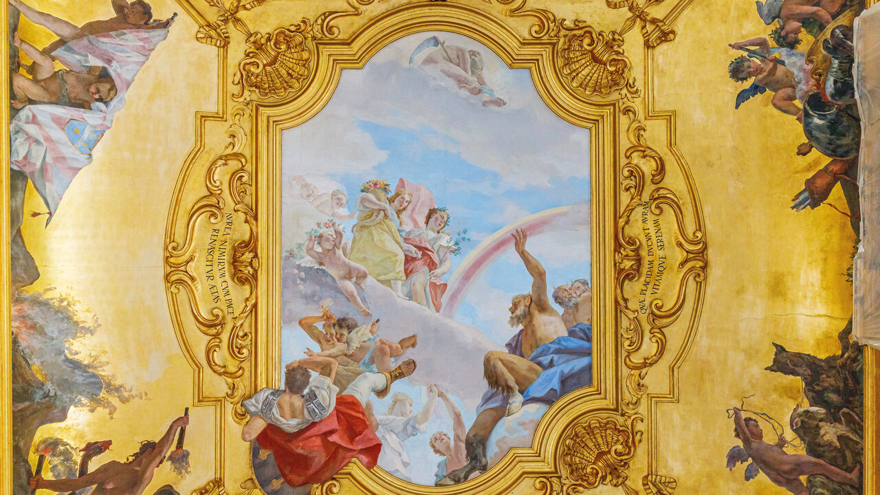 The ceiling of Palazzo Serristori in Florence