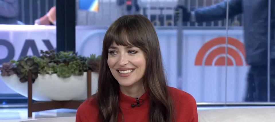 Closeup of Dakota Johnson
