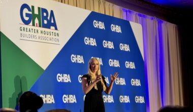 During a June 17 Greater Houston Builders Association luncheon, Zonda Chief Economist Ali Wolf said Houston’s housing market is stabilizing after a period of volatility. (Nichaela Shaheen/Community Impact)